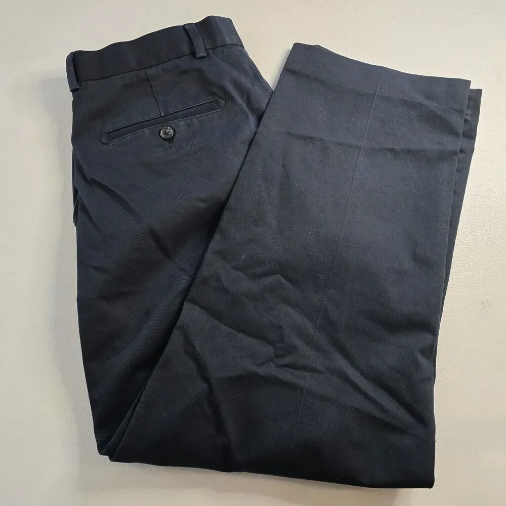 Nordstrom Chino Pants Men's 34 x 34 *** Dk Blue Straight Smartcare Wrinkle Free